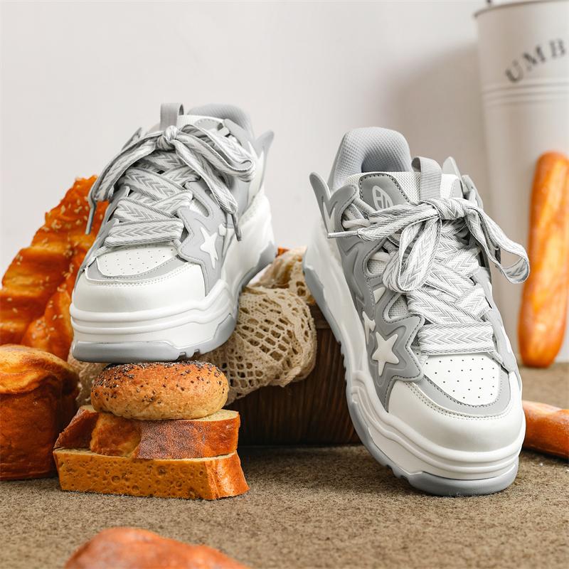 Män Kvinnor Stjärnor Platå Sneakers Vintage Designer Skateboard Casual Utomhus Tennis Löpning Sportskor Street Style Sneakers