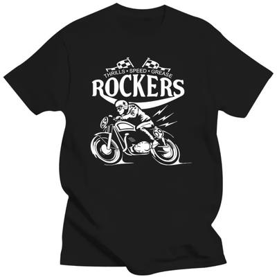 T-Shirt Męski 2019 Moda Męski Unikalny Bawełniany Krótki Rękaw O-Neck Rockers Cafe Racer Cb750 Motocyklista