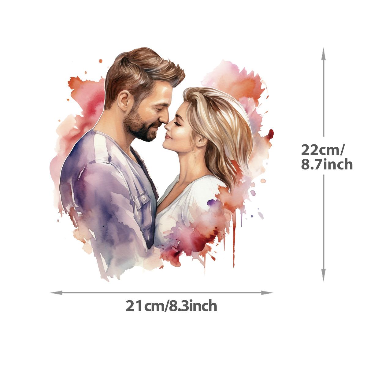 

Влюбленные термопереводные наклейки на одежду мужчины женщины пары нашивки сердце воздушный шар утюг на наклейке для одежды сумки шляпа