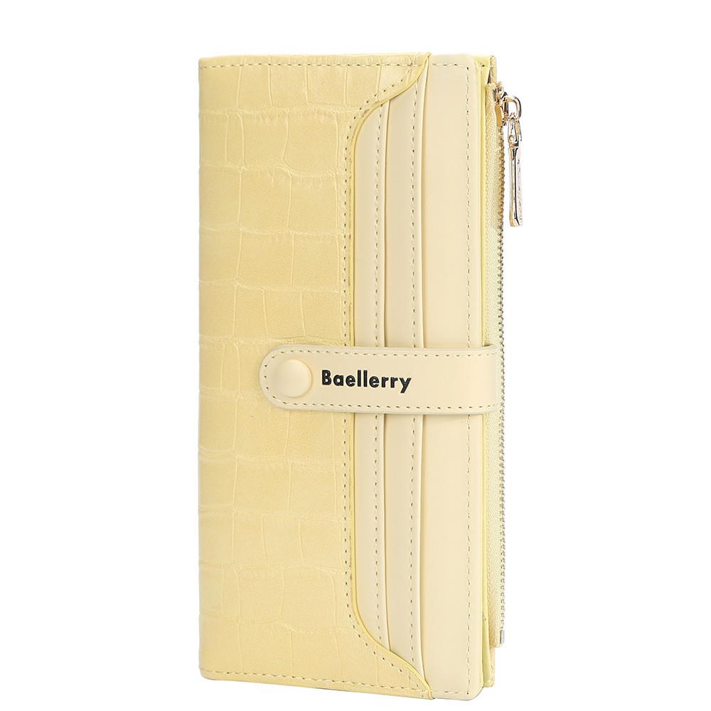 Baellerry Ladies Wallet Long Pu Leather With Multiple Card Slots And Zipper For Daily Use
