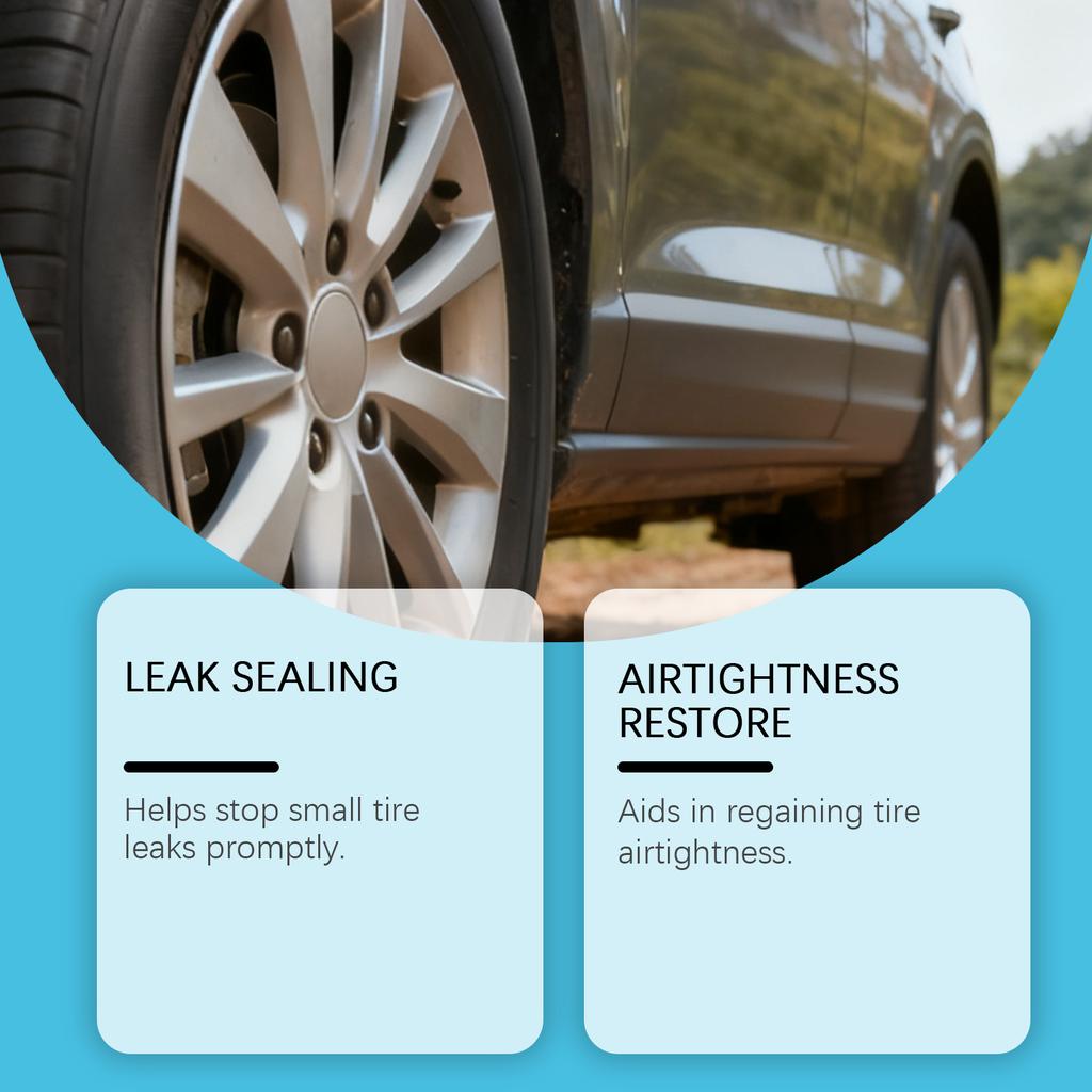 Tire Care Adhesive For Everyday Maintenance And Care Of Car Tire Sidewall Punctures, Damage, And Cracks