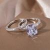Exquisite and fashionable women's simple temperament multifunctional ring, personalized and creative high-end couple engagement set