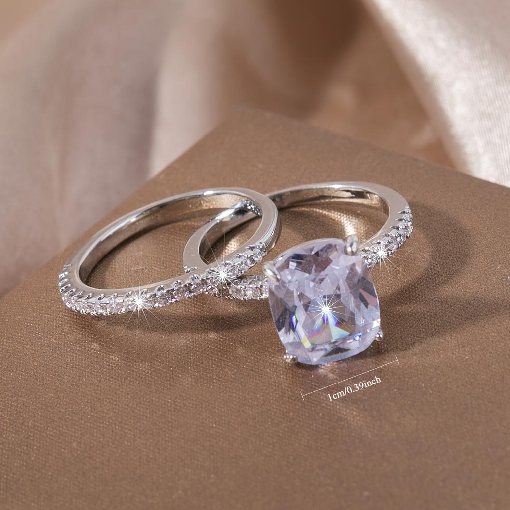 Exquisite and fashionable women's simple temperament multifunctional ring, personalized and creative high-end couple engagement set
