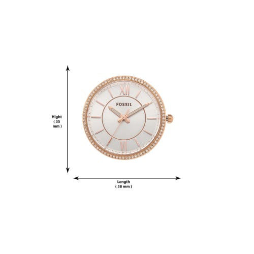Fossil Women's Carlie Quartz Stainless Steel Watch, Rose Gold, Nude, Regular, Carlie - ES4484.