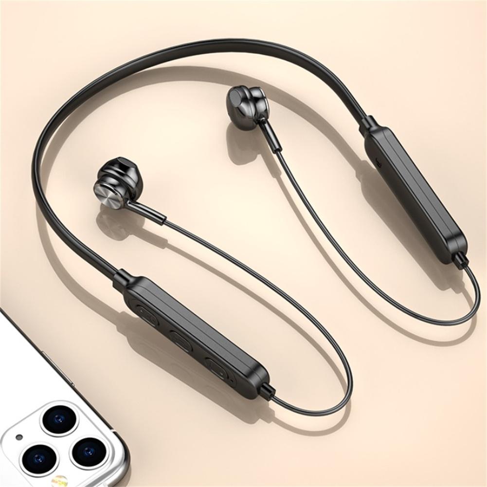 Kabelloses Bluetooth 5.1-kompatibles Stereo-Nackenbügel-Headset mit Geräuschunterdrückung, Sport-Ohrhörer mit Mikrofon