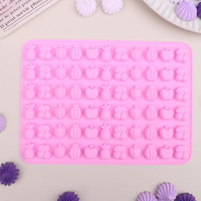 66 Grids Silicone Chocolate Mold Food Grade Small Fruits Shape Cake Baking Mould Non-Stick Candle Molds Fondant Candy Mold