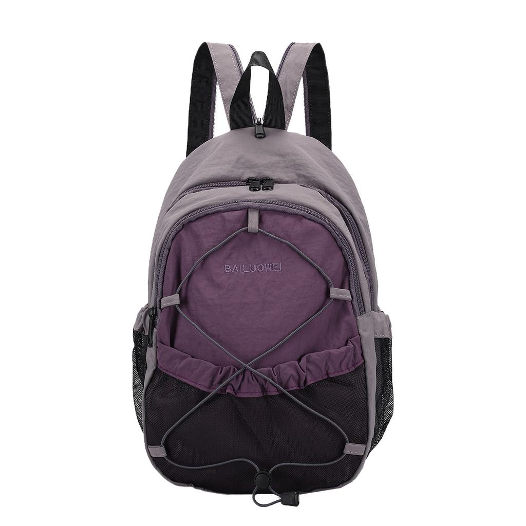 Schoolbag niche outdoor lightweight small backpack men and women travel crossbody breast bag leisure hiking bag dual-purpose backpack