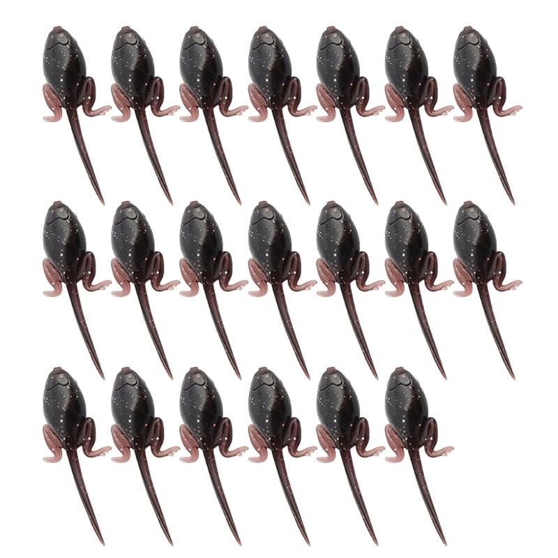 20pcs Soft Fishing Lures Simulation Baits Realistic Artificial Baits with Barbed Hook Tiny Baits Fishing Tackle
