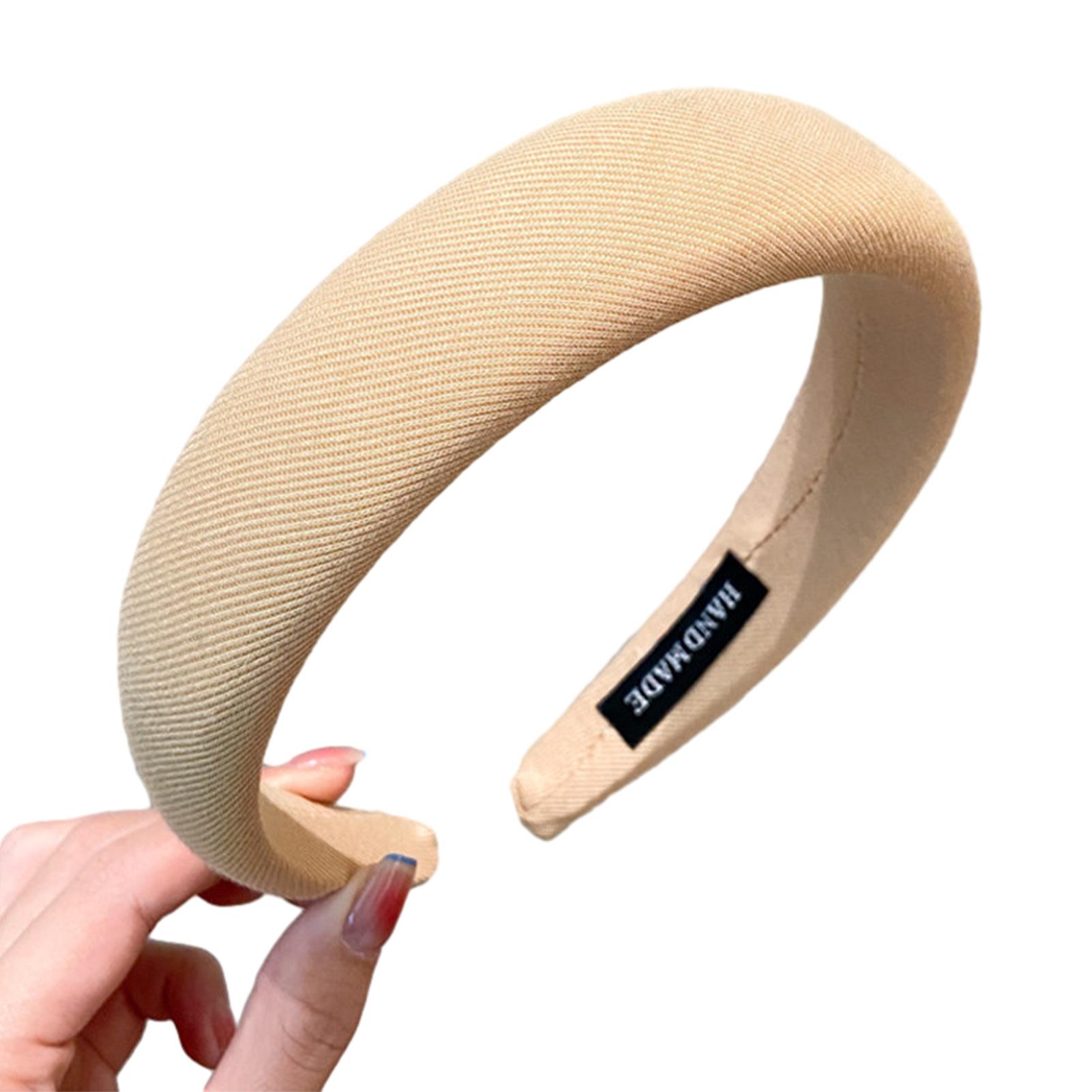 

Французская винтажная повязка на голову Супер широкая головная повязка Повязка для умывания лица для девочек, дам Аксессуары для волос хаки