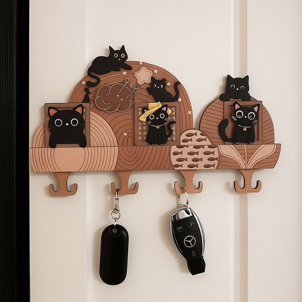 No Punching Required Wall Mounted Key Holder Originality Entrance Storage Rack  Entrance