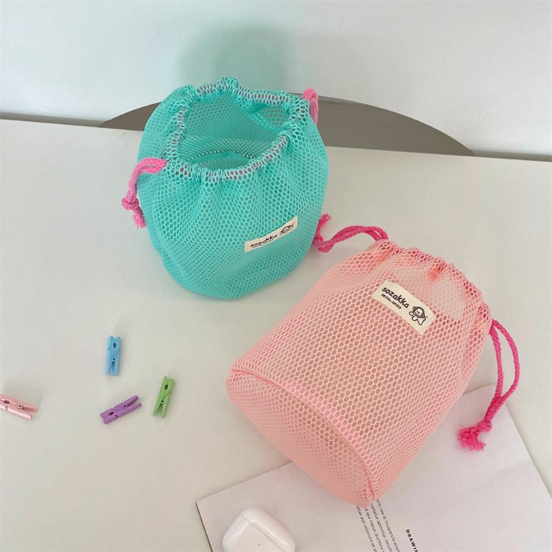 Netz Große Kapazität Kordelzugtasche Make-up Toilettenartikel Aufbewahrungstaschen Reise Waschen Körper Dusche Organizer Kosmetik-Organizer