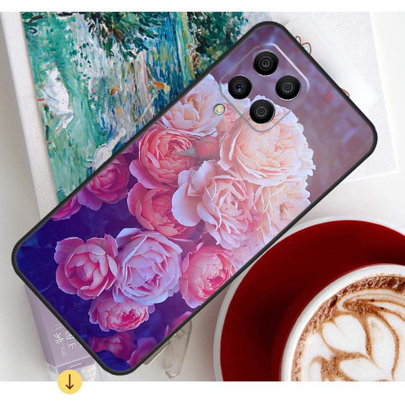 Flower Red Rose Case For Samsung Galaxy M13 M16 M11 M21 M31 M20 M23 M54 M14 M34 M52 M32 M12 M36 M56 M15 M55