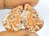 Natural Poppy Jasper Matched Pair Pear Cabochon Loose Gemstone 14X21X03 MM SK-153