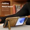 For Samsung Galaxy Z Flip7 FE 5G/Z Flip6 5G Magnetic Case Kickstand Leather Phone Back Cover
