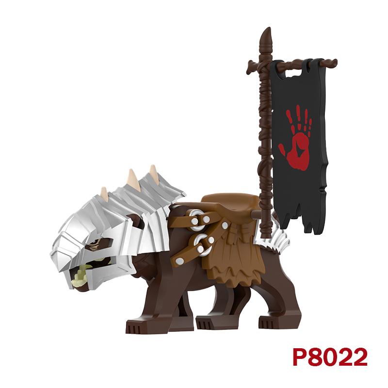 Magic Movies Medieval Animal Figure Building Blocks Dragon Elk Wild Boar Bighorn Sheep Dog Mini Model Bricks Toys DIY Kids Gifts