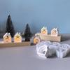 DIY Christmas Decoration Silicon Mould Christmas-themed Light Decoration Plaster Drip Mould Christmas House Elk Angel Mould Set
