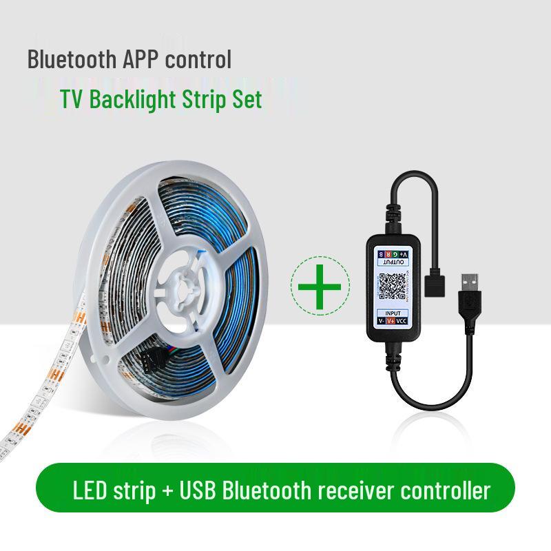 RGB Furniture Light Strip – USB 5V, 30 LEDs, Flexible for Esports Tables, Chairs & Bedside Atmosphere Lighting