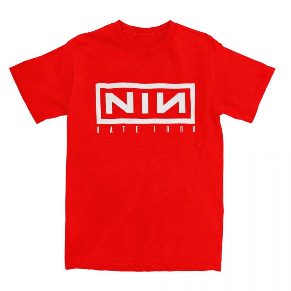 Nine Inch Nails Hate 1990 T-Shirt Hippie Men Women T-Shirts Short-Sleeved Vintage Tops Summer Cotton O-Neck Plus Size 3XL Tees