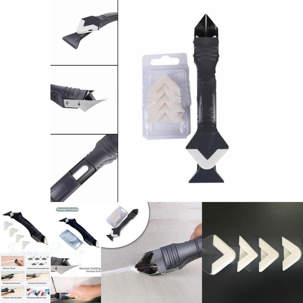 Versatile 3-in-1 Silicone Sealant Tool Kit Featuring Stylish Design And Organized Storage For Easy Use
