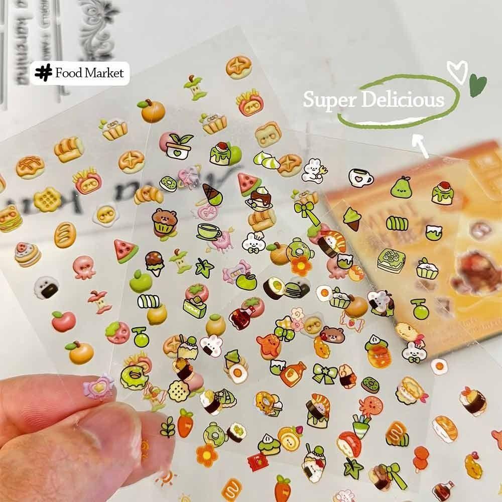 25Pcs/Set No-Repeat Nail Sticker Soft Embossed Self Adhesive Cup Stickers Multifunction 3D Manicure Decals