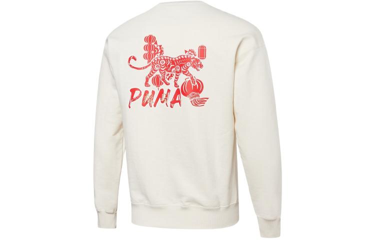 PUMA CNY Yott Sweatshirts Unisex White Crew Neck Moderate Regular 534740-65 M