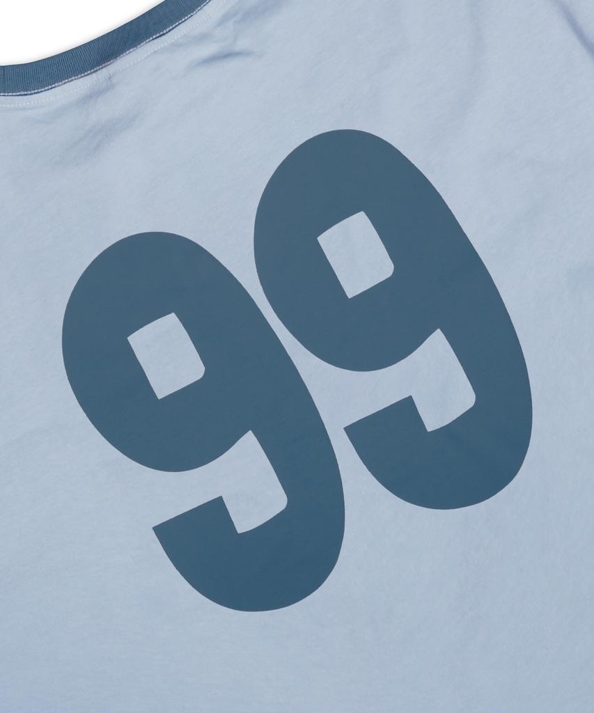 GLACK Gt124 Numbering Star Applique T-Shirt (Blue)
