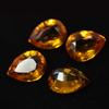 4 Pcs 36.45 Ct Yellow Sapphire Pear Cut Natural CERTIFIED Loose Gemstone Lot SD-06