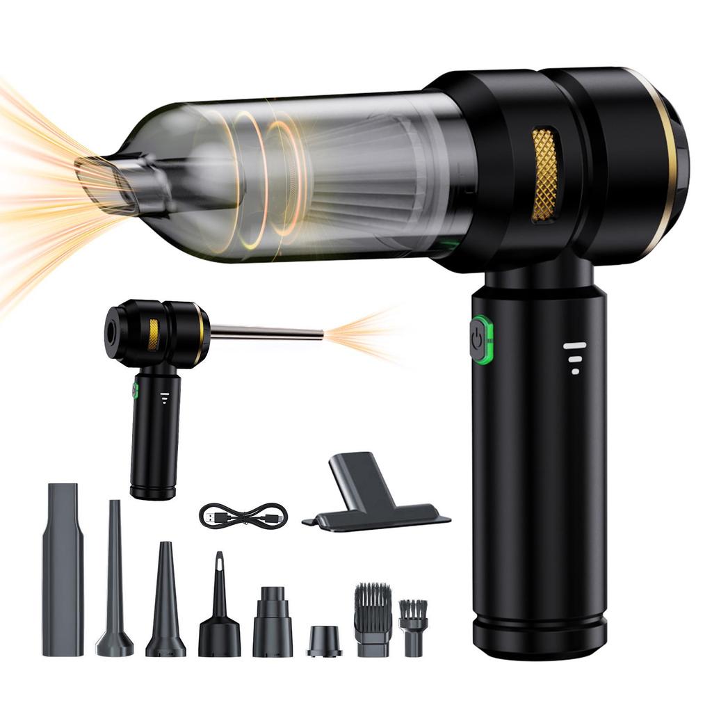 Portable Dual-Use Handheld Car Vacuum Cleaner with Powerful Suction and Inflatable Function for Home and Car