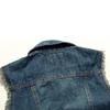 New Spring Autumn Vintage Design Men's Denim Vest Male Black Sleeveless Jackets Men Hole Jeans Waistcoat 6XL