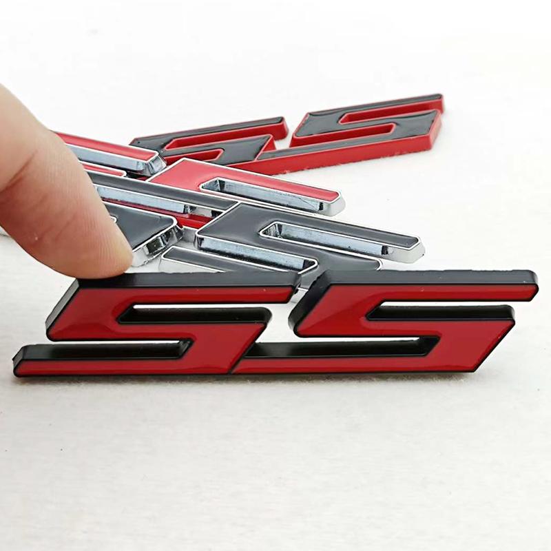 3D Metal SS Logo Sticker Front Grill Emblem Badge For Chevrolet Onix Blazer lumina Camaro Cruze Travers Monza Car Accessories