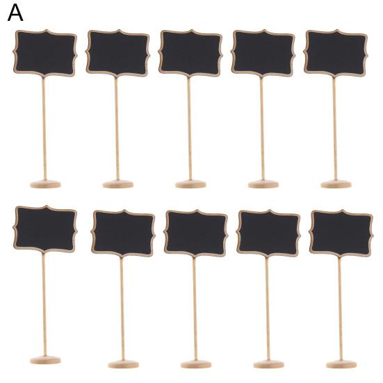 

10 шт. мини-доски креативной формы, привлекательная деревянная маленькая доска, доска для сообщений, доска с подставкой для дома A