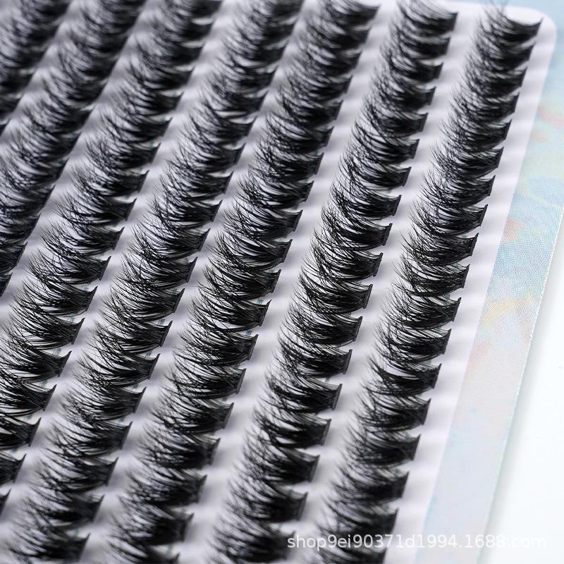 Segmented Cartoon Style Eyelashes - Natural Simulation with Messy Fried Hair Design for Thin Stems, Ideal for Women