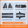 For Tesla Model 3 Highland 2026 + Front Rear Door Sill Guard Anti Scratch Dirt Resistant Threshold Strips Interior Accessories