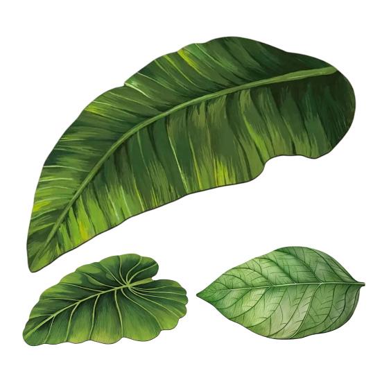 Koupelnová předložka Zelený listový design Protiskluzová podložka Ultra tenká Rychleschnoucí Podložka do koupelny Bezpečná Stabilní opora Tropická dekorace