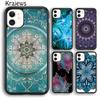 Krajews Bohemian Tie Dye Hippie Mandala Phone Case Cover For iPhone 16 15 14 Plus XS XR 11 12 Mini 13 Pro Max Fundas