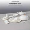 Ru Han Bone China Gold Rim Tableware Set