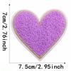 Fluffy Soft Embroidery Heart Iron On Patches Multi Color Towel for DIY Apparel Jeans Bag Repair Handmade Decoration