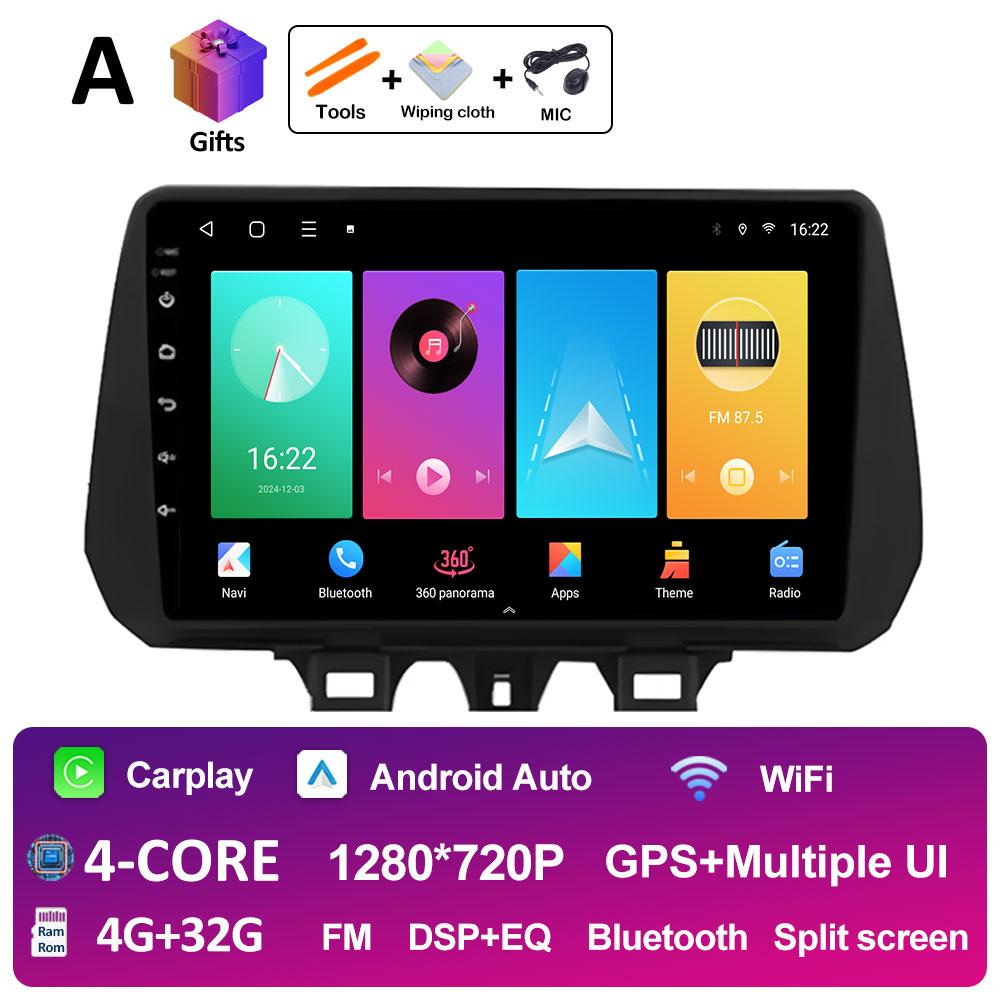 GPS Navigation Car Video For Hyundai TUCSON 2019 2020 2021 Radio Player Autoradio Bluetooth Cooling Fan QLED IPS Screen No 2 Din