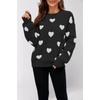 Winter new Valentine's Day love pullover women's knitted sweater women's large size loose sweater women