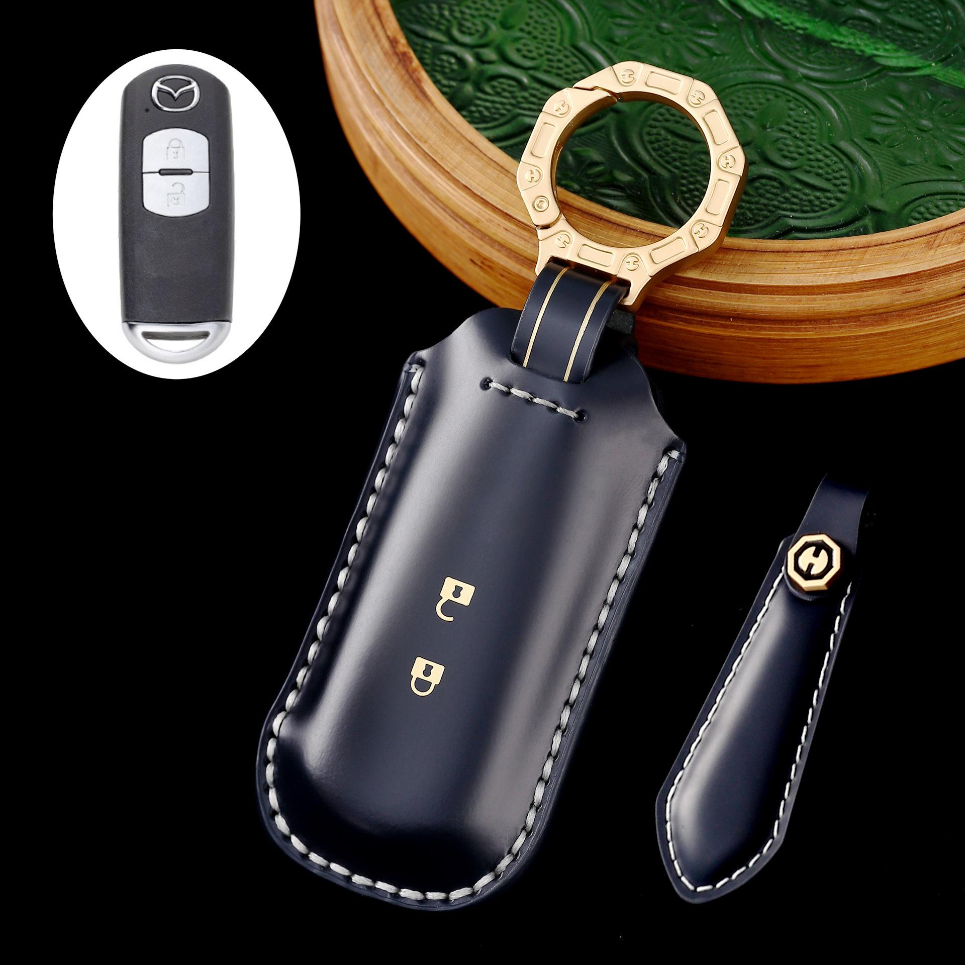 

Car Key Case For Mazda 3 Onxella Artez Cx30 High-End Leather Key Case Handmade