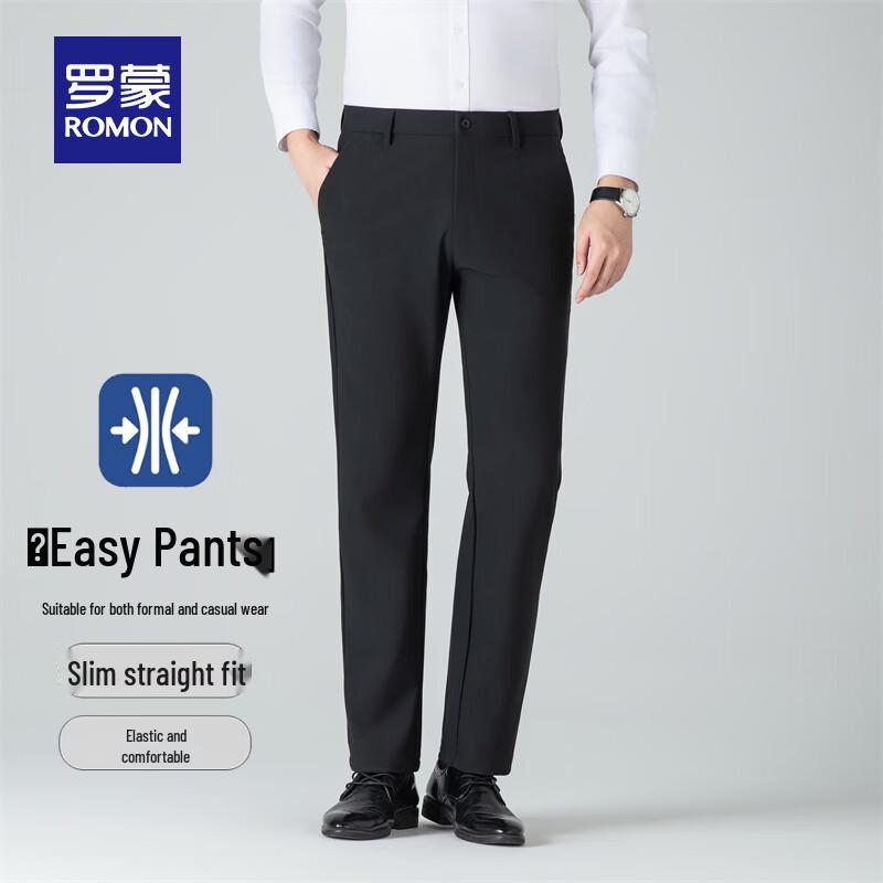 ROMON Men's Four-Way Stretch Winter Warm Casual Pants