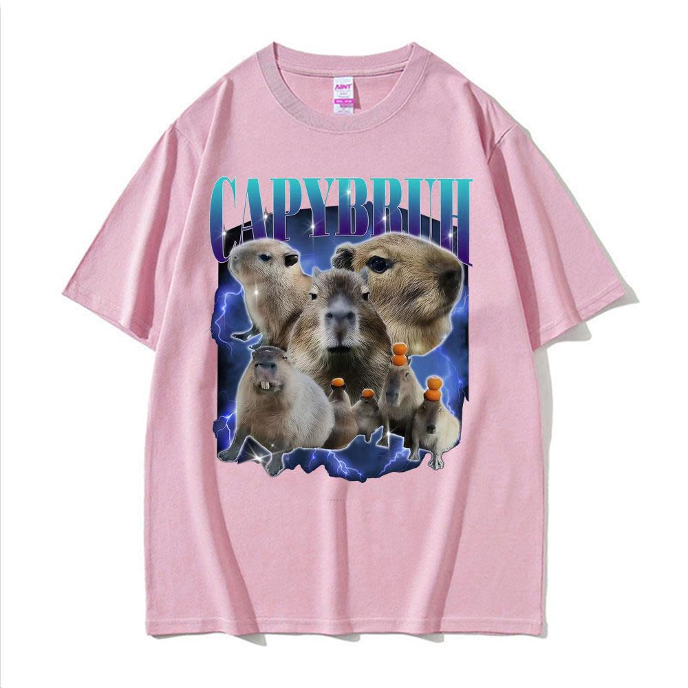Vintage Capybruh Funny Capybara Meme Graphic T Shirts Women Harajuku s Hip Hop Tshirts Casual Short Sleeve Tshirt Personality