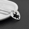 Matching Heart Puzzle Pendant Necklaces Heart Puzzle Pendant Necklaces for Couples Unique Collarbone Chain Accessory