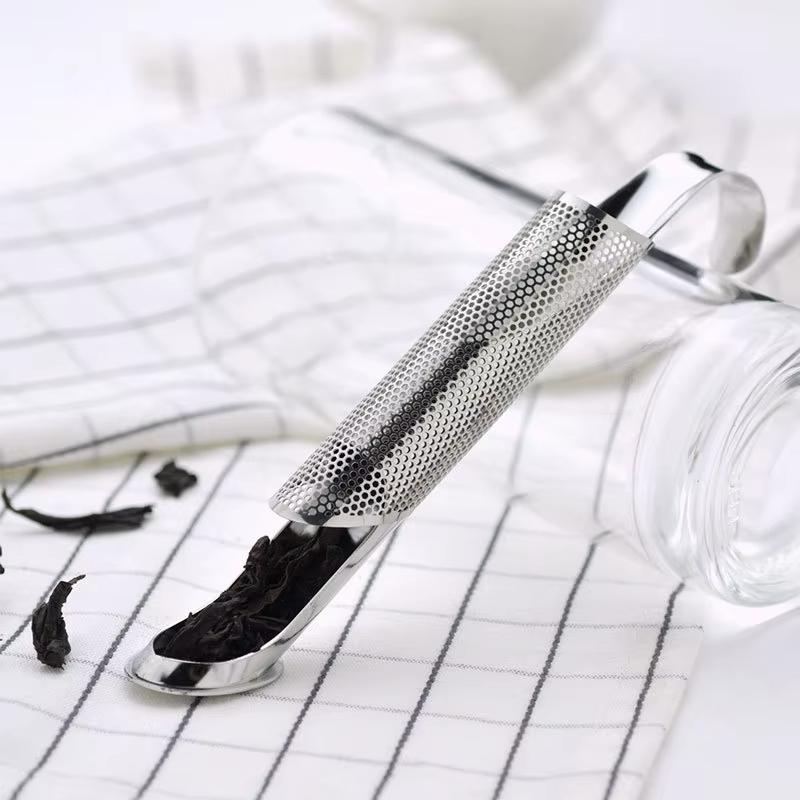 Retractable Design Tea Infuser Filter 304 Stainless Steel Ball & Pipe Shape Tea Strainer Kitchen Tea Brewing Accessory