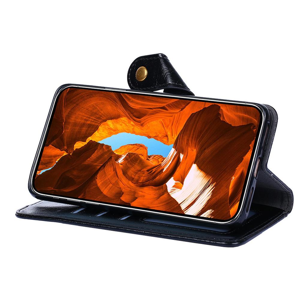 Phone Case for Huawei P60/P60 Pro Zipper Pocket PU Leather Wallet Stand Cover with Strap