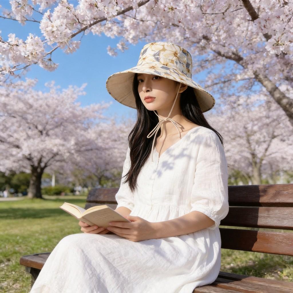 Fashion Print Doublesided Fisherman Hat With Wide Brim For Summer Travel