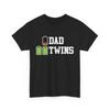 Camiseta Dia dos Pais Papai Gêmeos Papai Bateria Baixa Gêmeos Carga Total