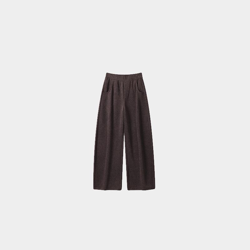 

Women s Peach Wool Cocoon Pants, 3D Cut, Slim Ankle, Wide Leg, Autumn/Winter Style (FSY51528) Extra Large
