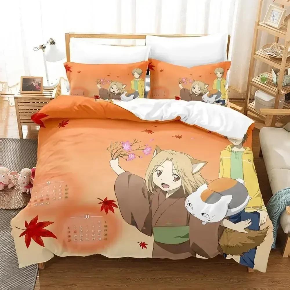 New Natsume's Book of Friends Bedding Set Single Twin Full Queen King Size Bed Set Adult Kid Bedroom Duvet cover Sets  Bed