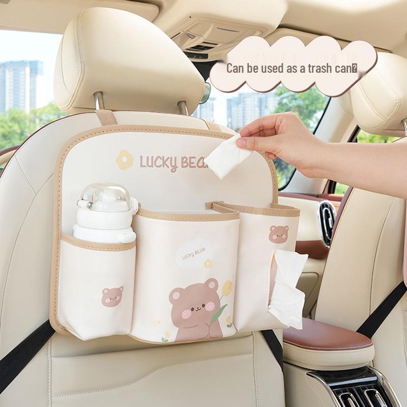 

Автомобільний столик для їжі на спинку сидіння та сумка для зберігання з мультяшним дизайном